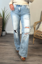 Bayeas Whispy High Rise Wide Leg : Light Denim