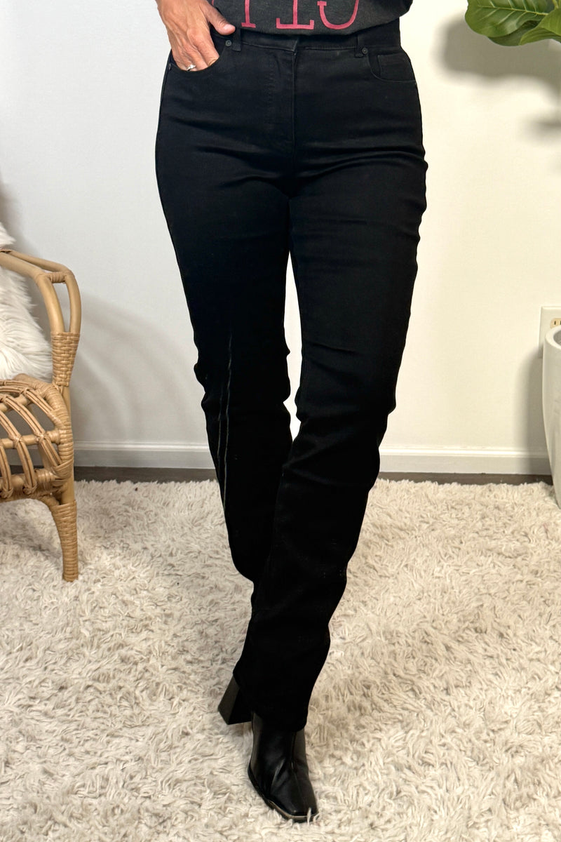 Tribal Sophia straight leg Jeans : Black