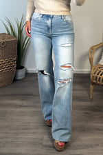 Bayeas Whispy High Rise Wide Leg : Light Denim