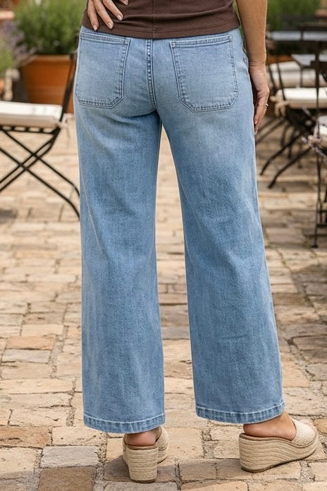 Risen Delfina Slouchy Crop Baggy Jeans : Medium