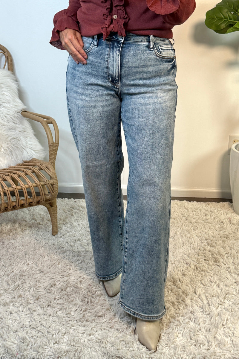 Judy Blue Wilhemina Vintage Wash Jeans : Light