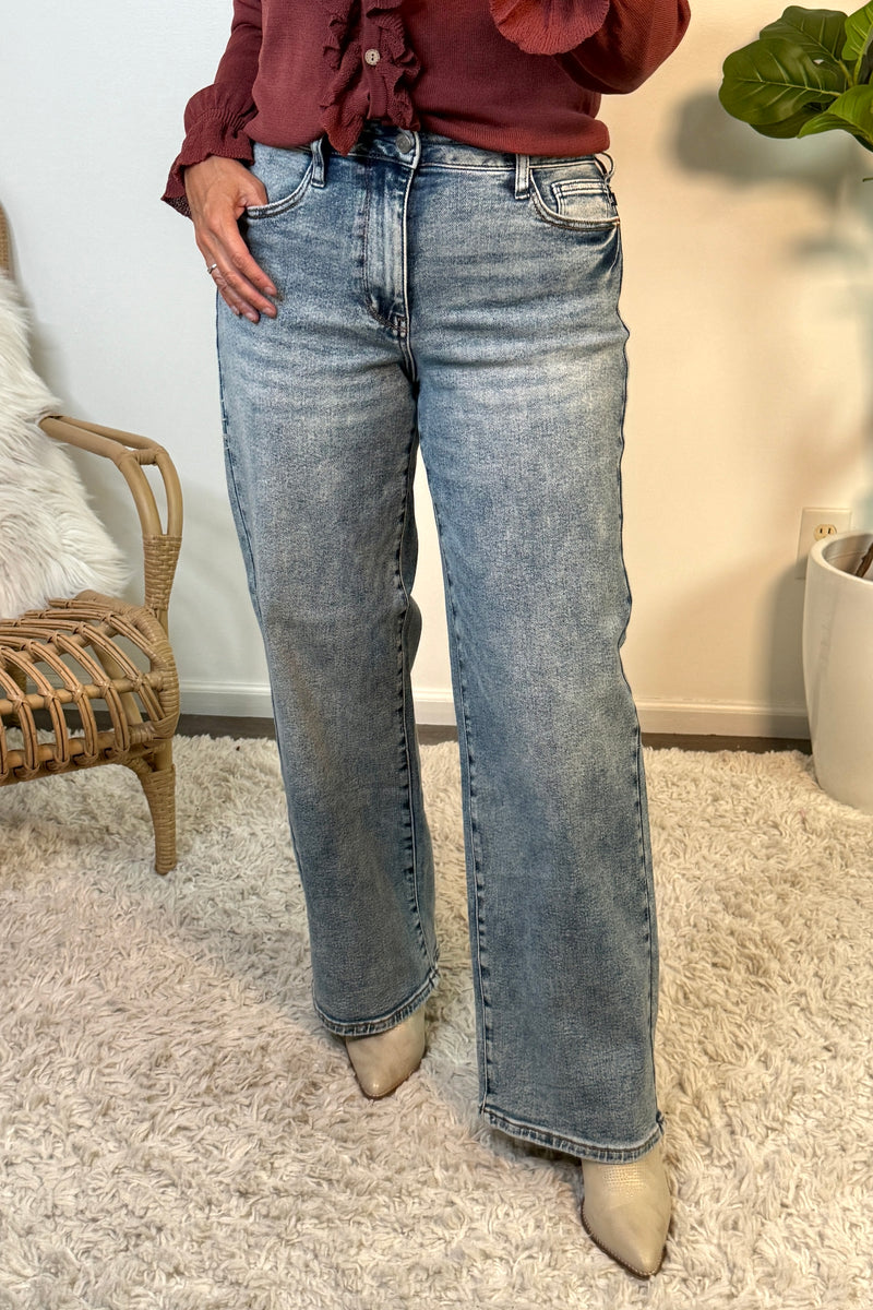 Judy Blue Wilhemina Vintage Wash Jeans : Light