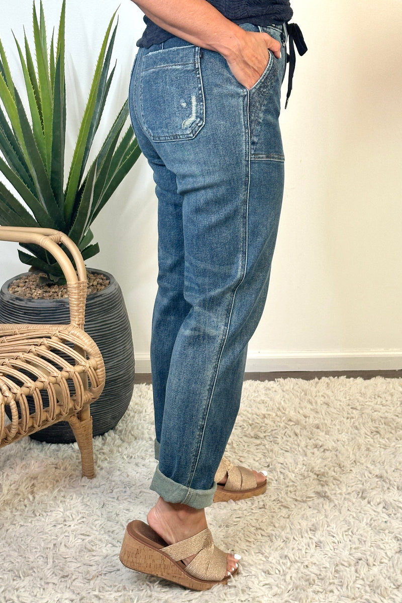Judy Blue Zadie High Waist Vintage Jogger : Dark