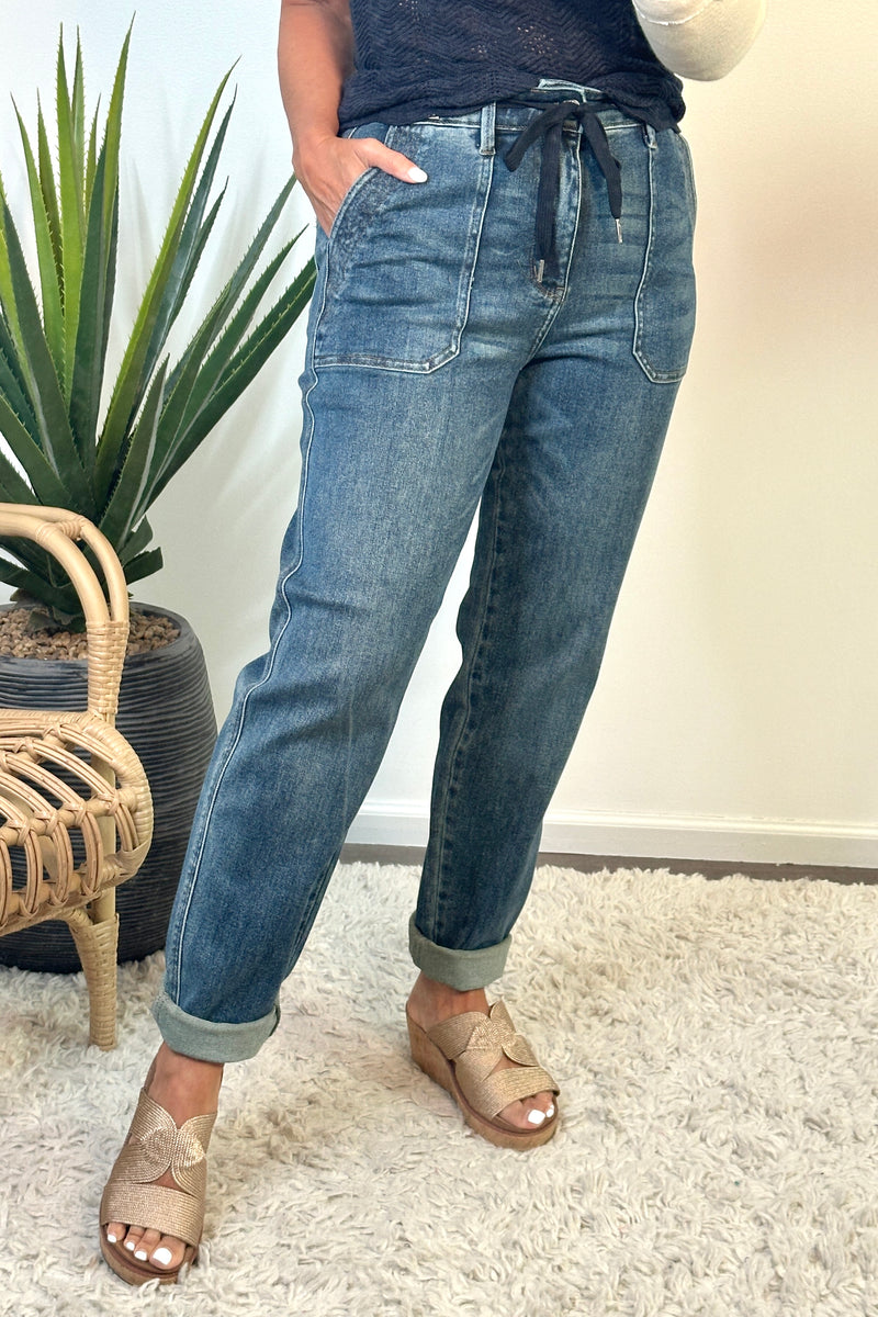Judy Blue Zadie High Waist Vintage Jogger : Dark
