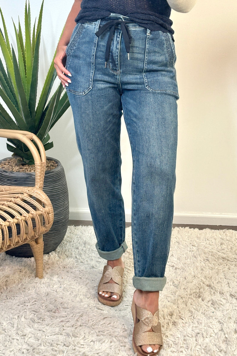 Judy Blue Zadie High Waist Vintage Jogger : Dark
