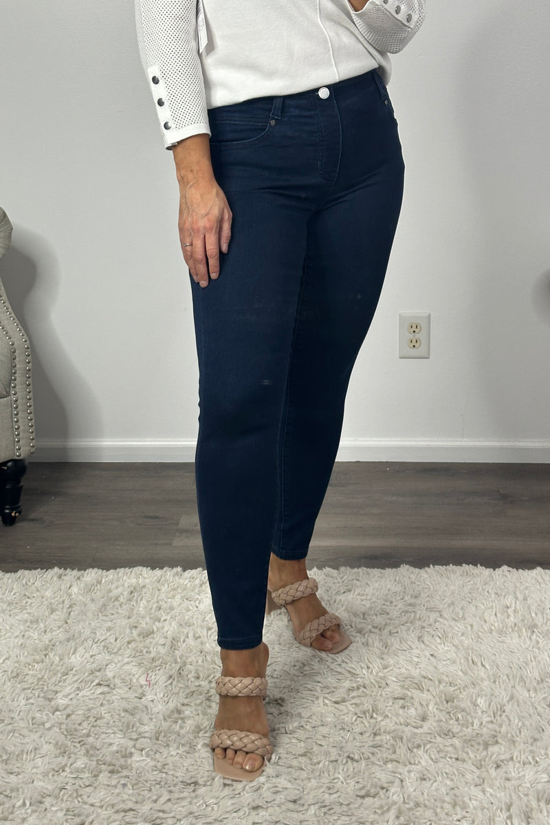 Liverpool Buckthorn Gia Glider Ankle Skinny Denim : Dark Wash