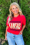 Kansas City Checkered Tee : Red