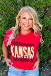 Kansas City Checkered Tee : Red