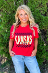 Kansas City Checkered Tee : Red