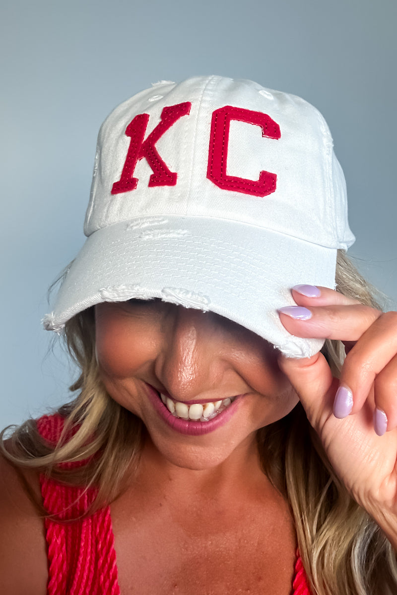 1KC Ballcap : White/Red