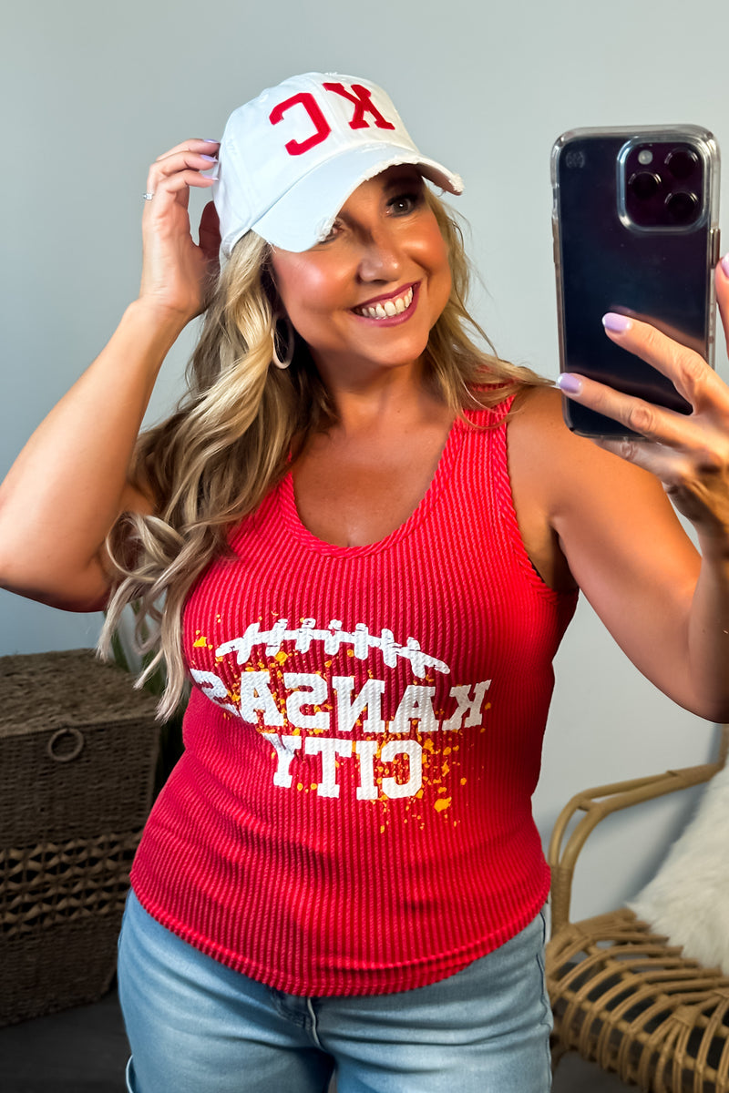 1KC Ballcap : White/Red