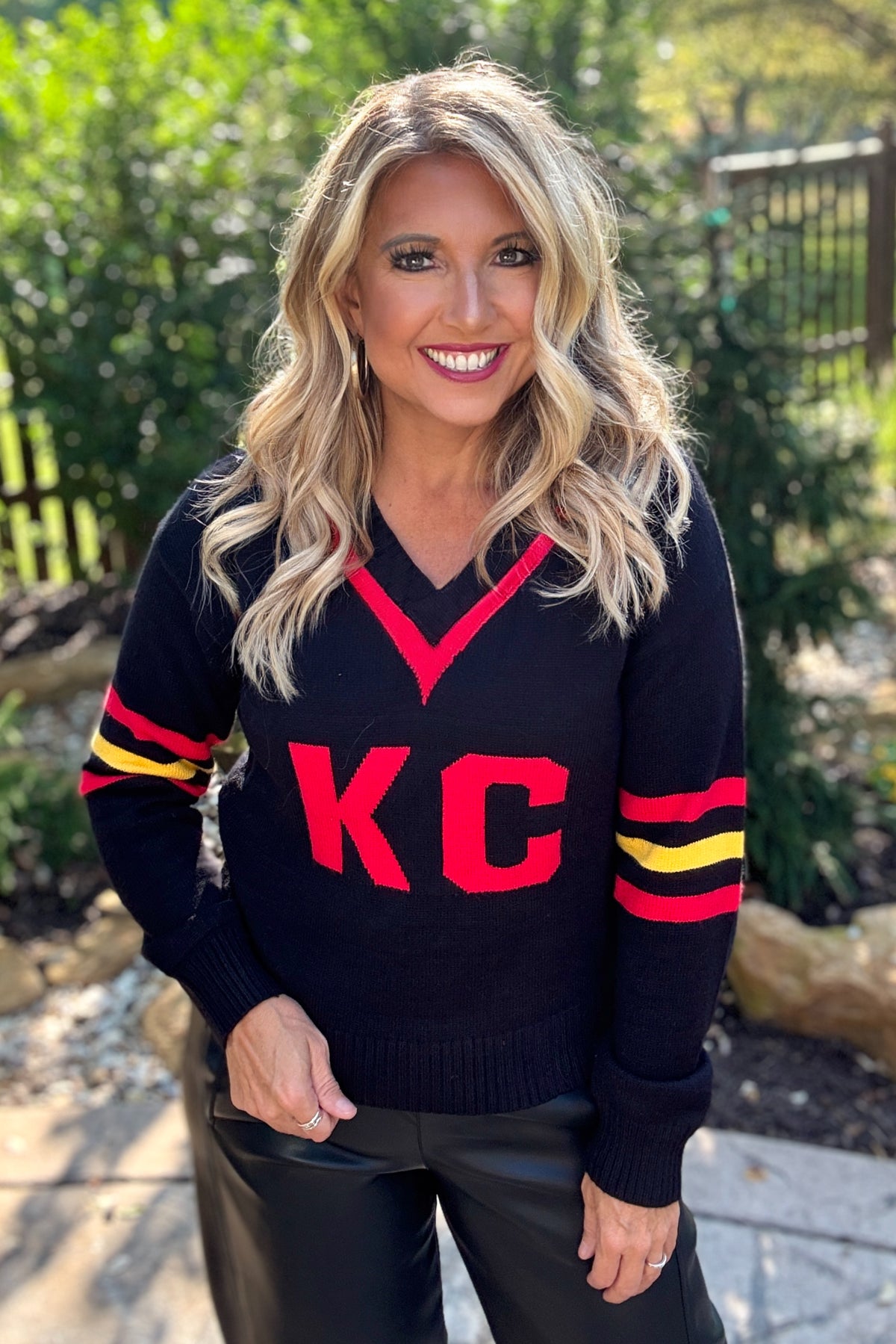 KC Varsity Vintage Cheer Sweater : Black