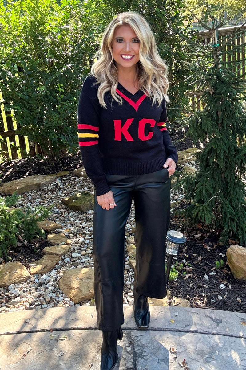 KC Varsity Vintage Cheer Sweater : Black