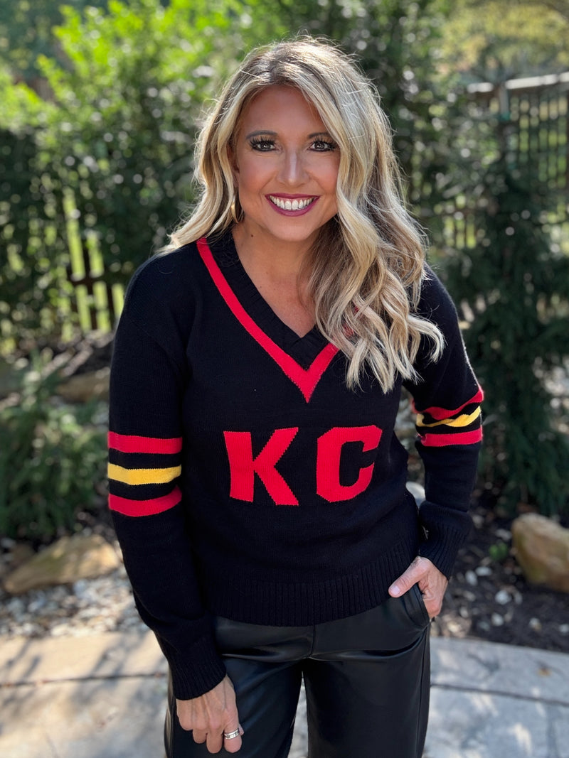 KC Varsity Vintage Cheer Sweater : Black
