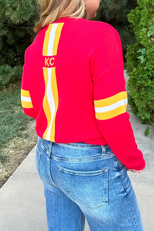 Silvia Kansas City Embroidered Sweater : Red