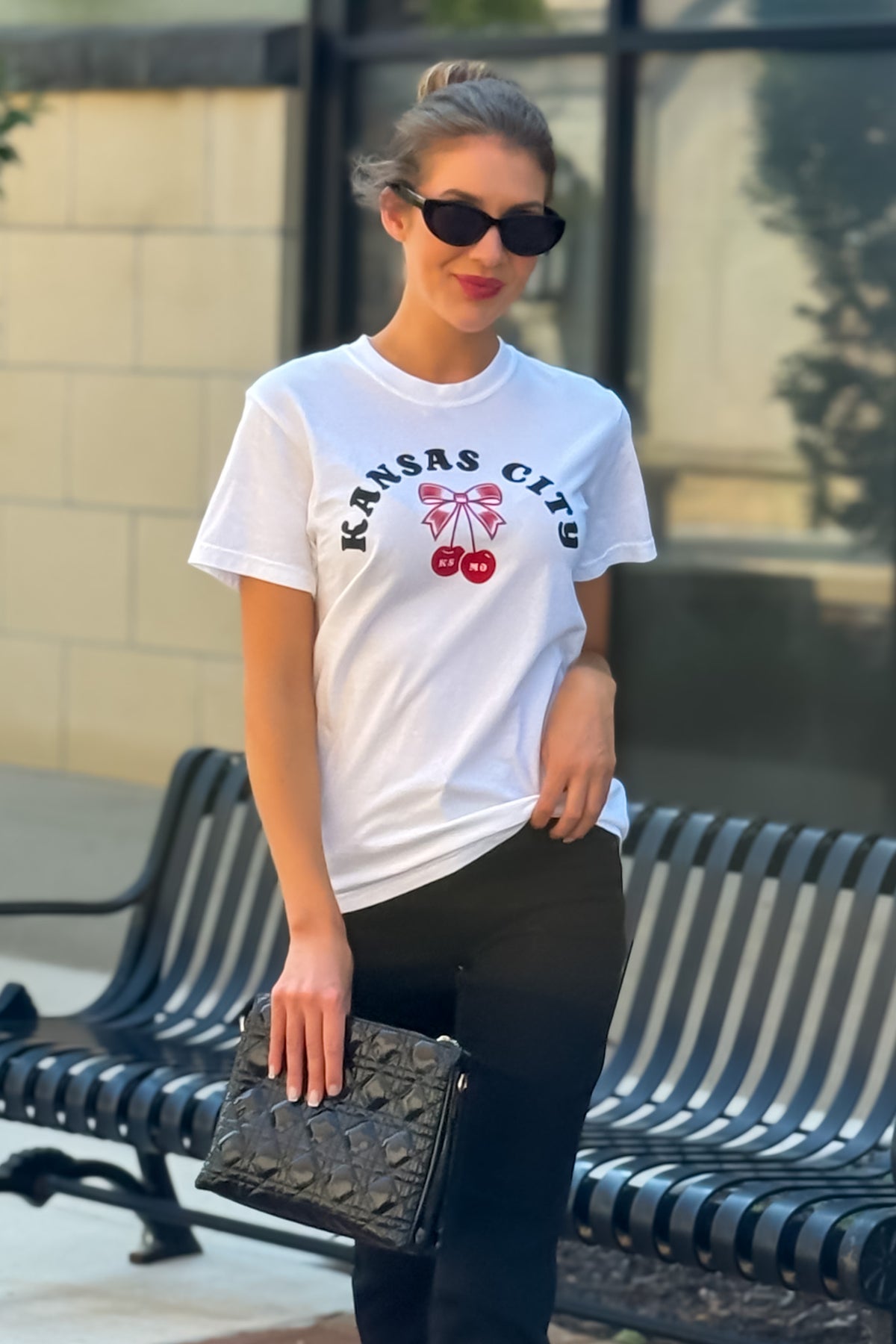 1KC Cherry Tee : White
