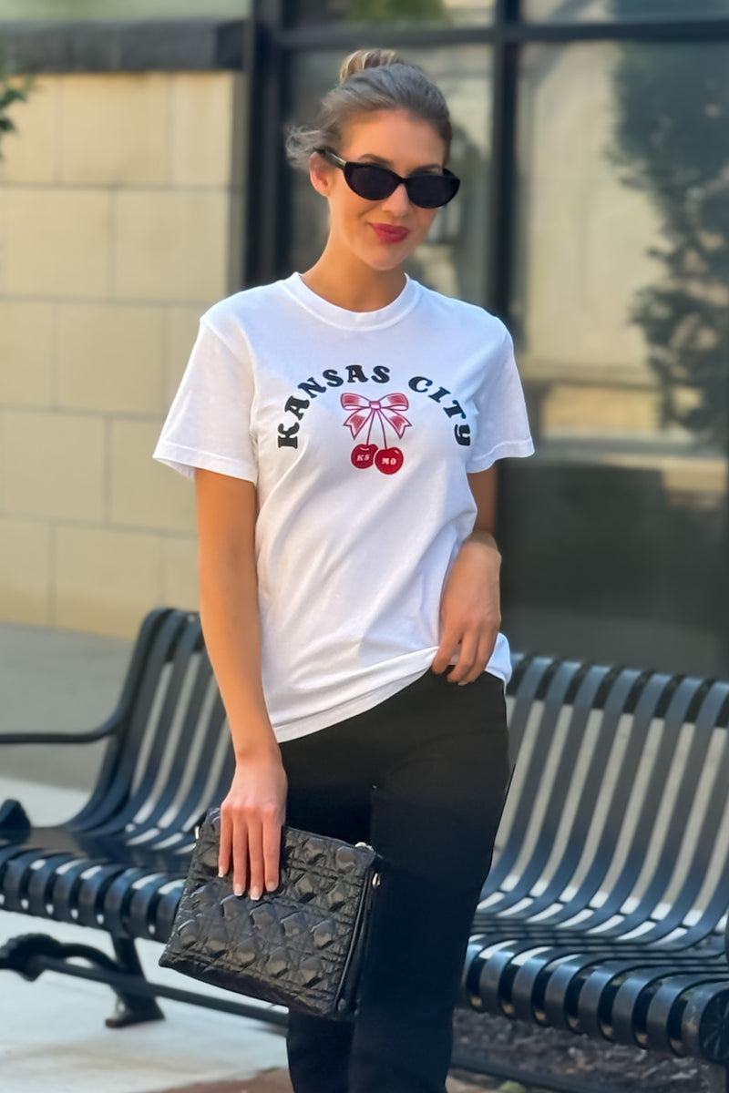 1KC Cherry Tee : White