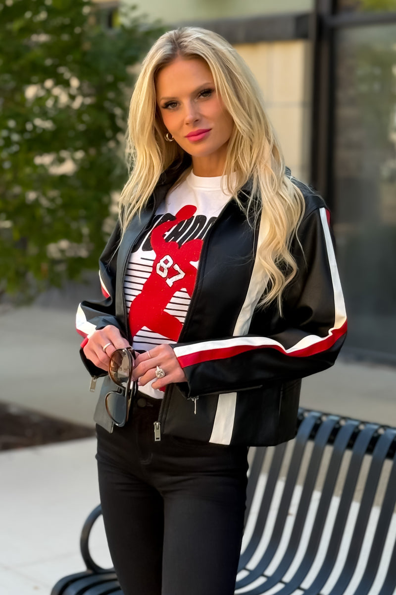 Janis Pleather Jacket : Black