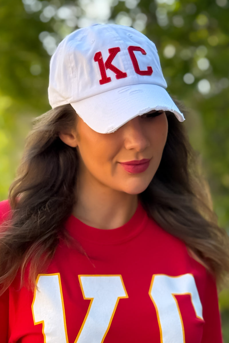 1KC Ballcap : White/Red