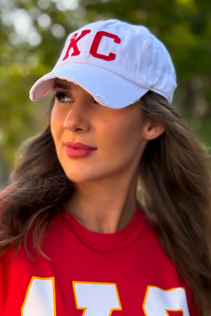1KC Ballcap : White/Red