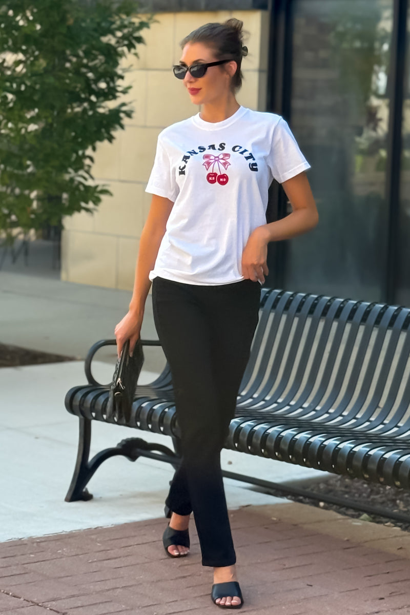 1KC Cherry Tee : White