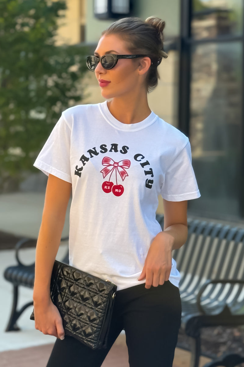1KC Cherry Tee : White