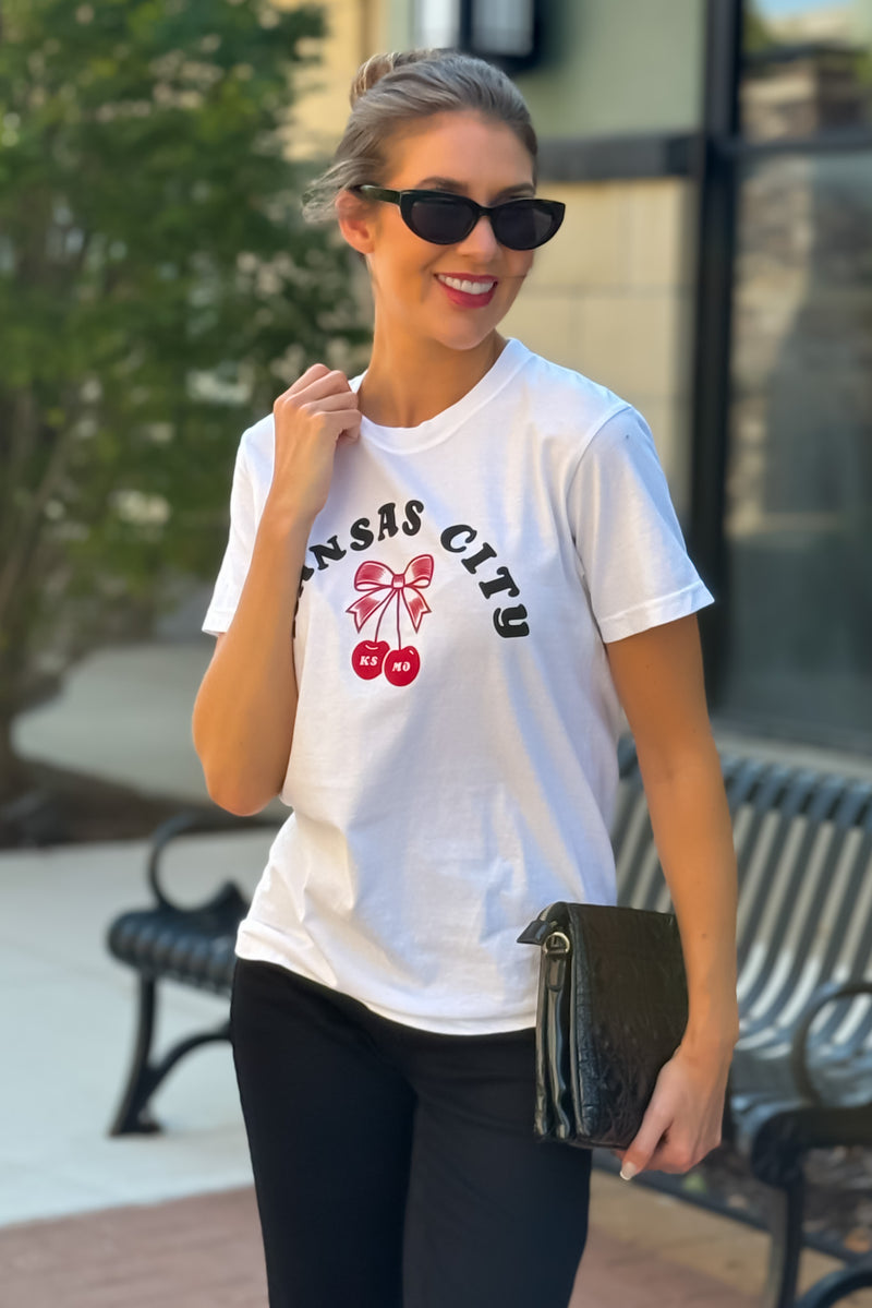 1KC Cherry Tee : White
