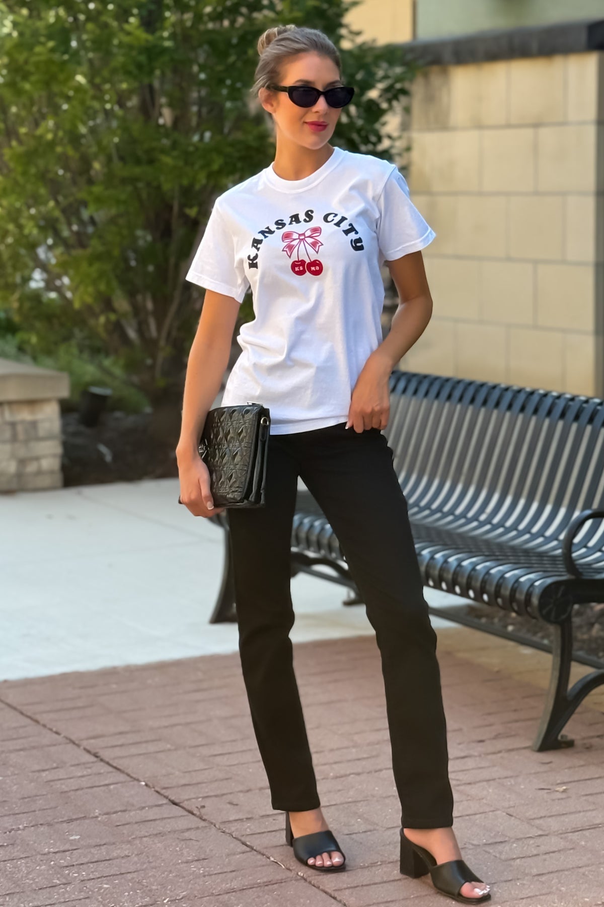 1KC Cherry Tee : White