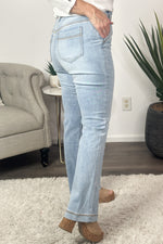 Tribal Brooke Button Fly Mircroflare Jeans : Beach Wash