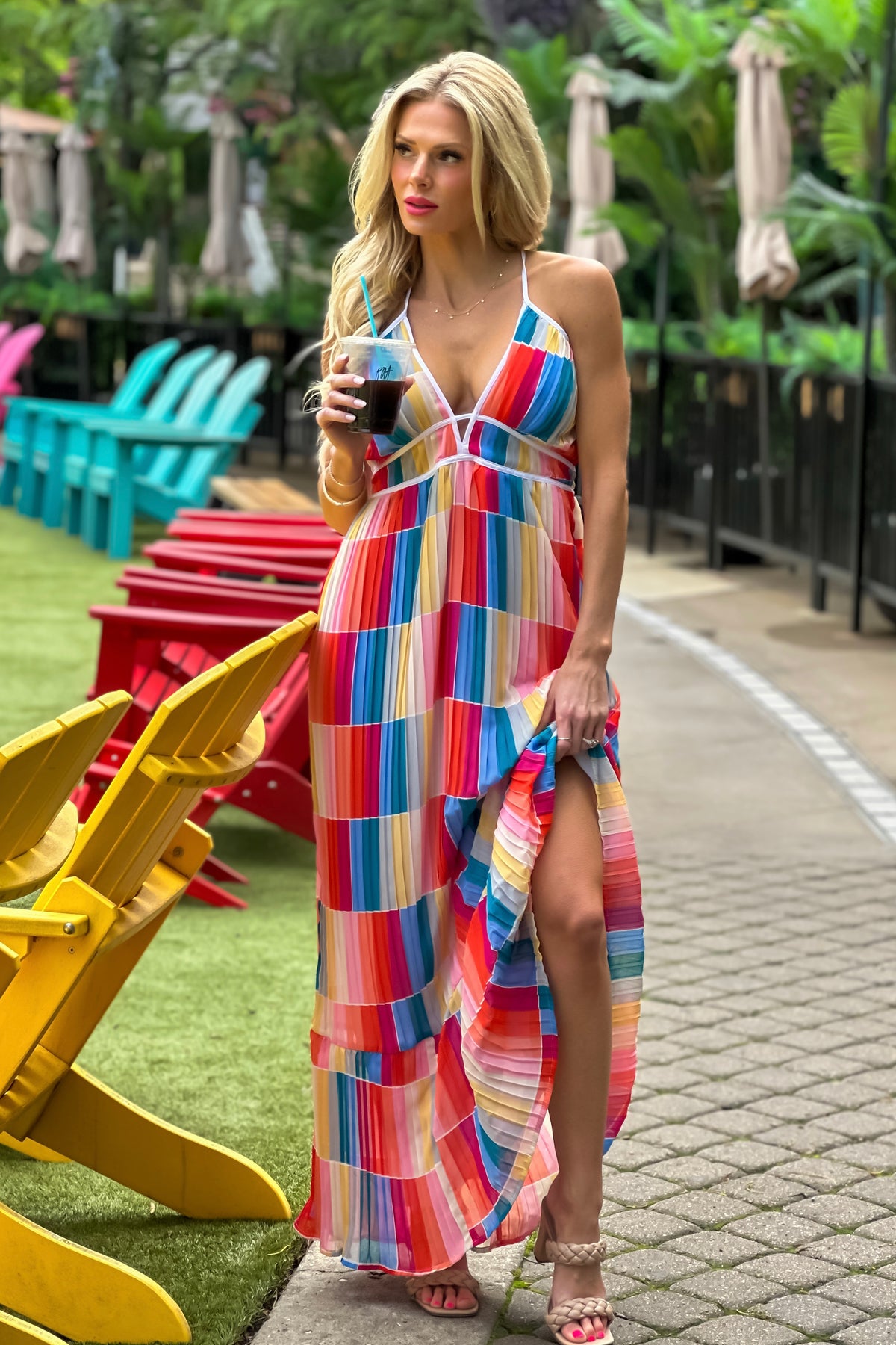 Rowen Printed Cami Maxi Dress : Multi