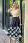Sayla Embroidered Detail Dress : Black