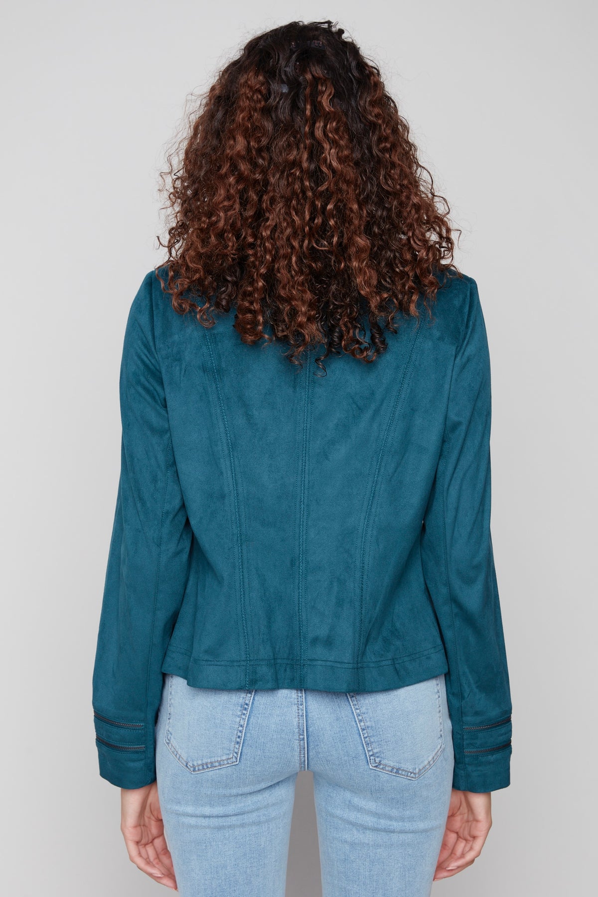 Charlie B Kesia Faux Suede Jacket - Evergreen