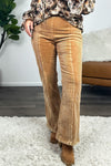 Cider Sippin' Corduroy Flare Pants : Almond