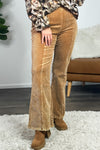 Cider Sippin' Corduroy Flare Pants : Almond