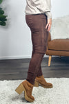Liverpool Abby Ankle Suede Skinny Jean : Brown
