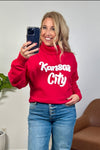 Tinley Puff Turtleneck Kansas City Sweater : Red