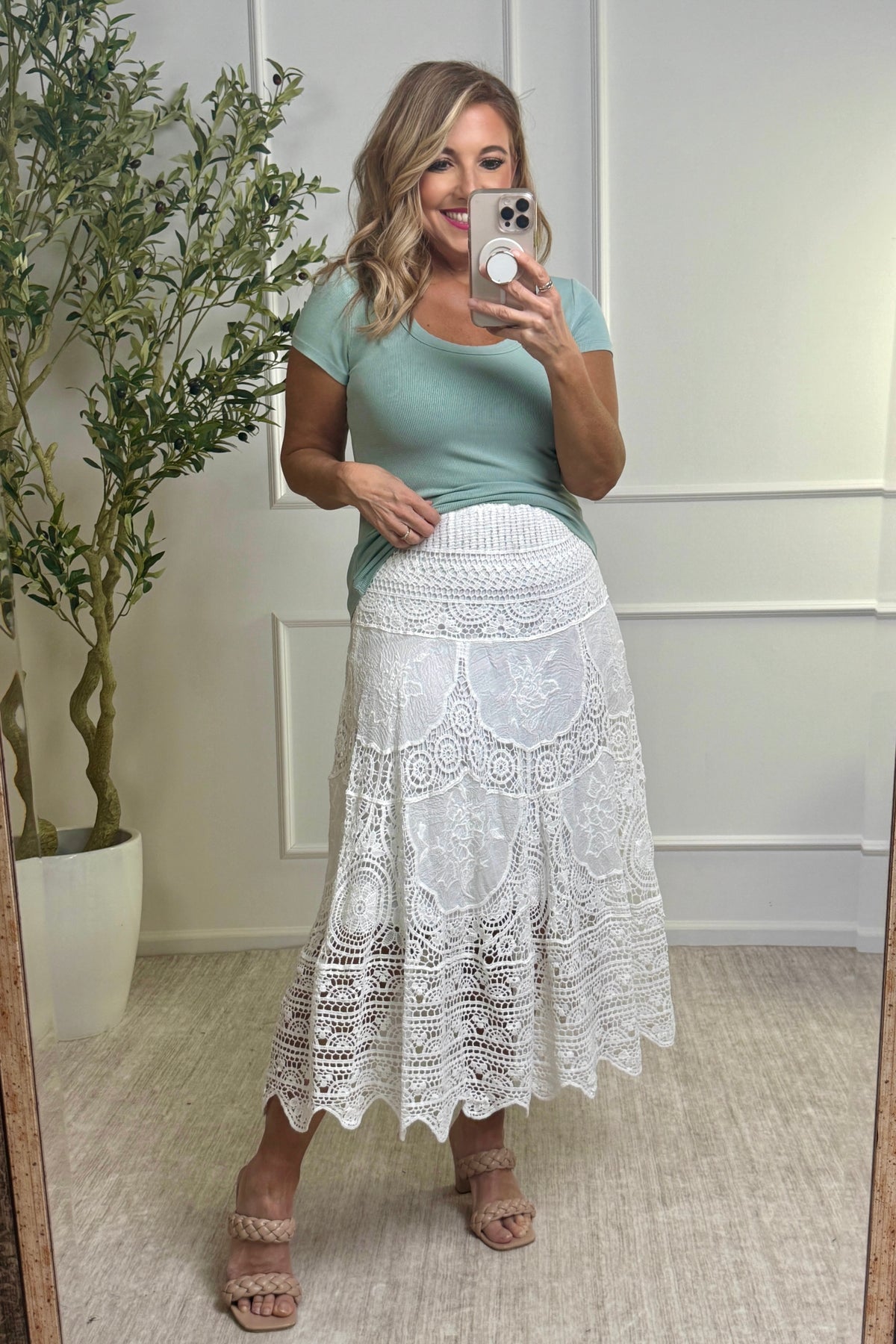 Madalyn Ultra Soft Scoop Neck Top : Mint