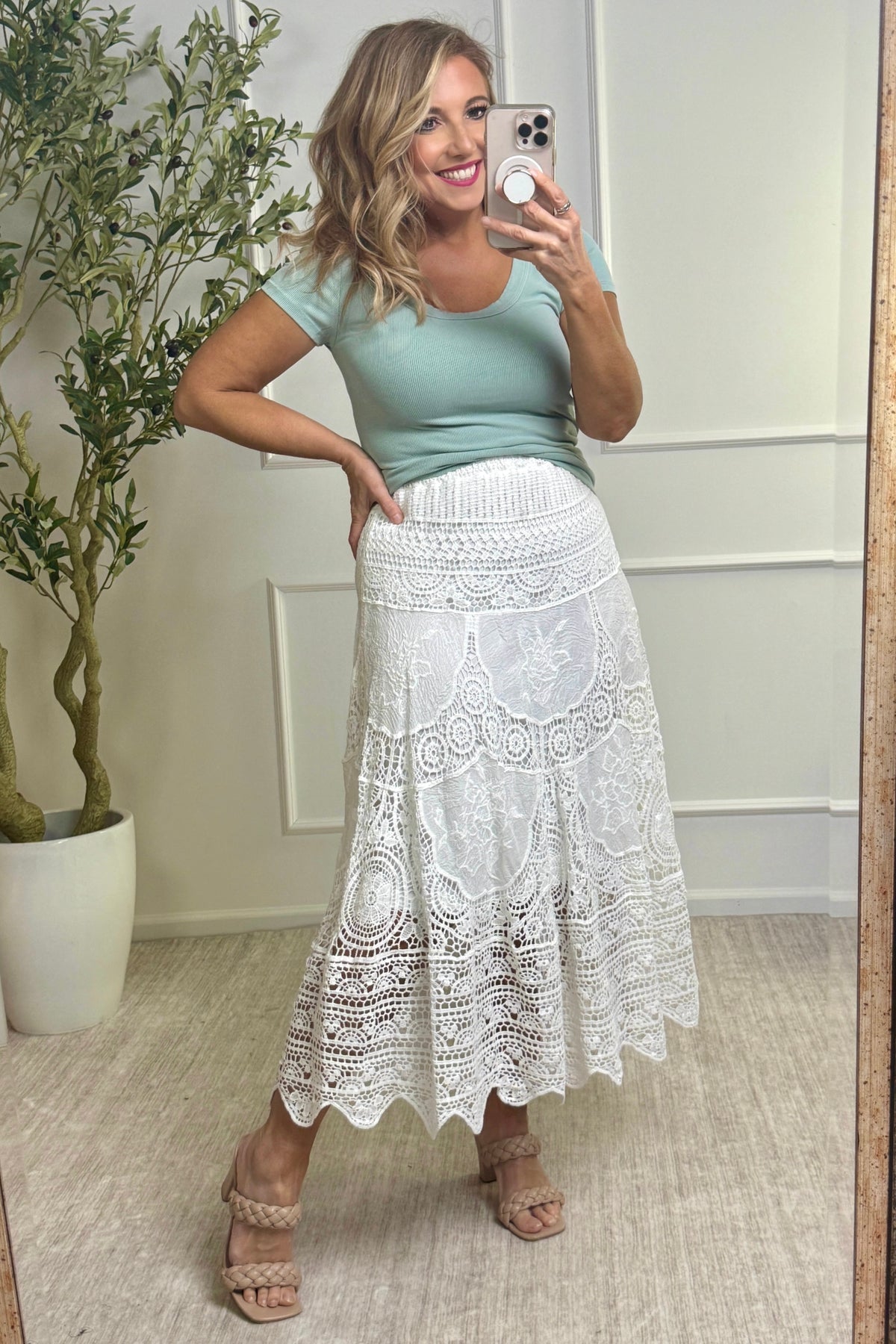 Madalyn Ultra Soft Scoop Neck Top : Mint