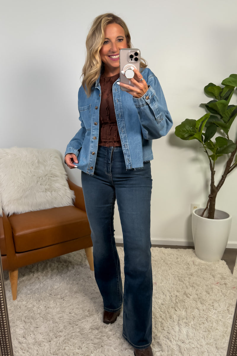 Emerson Raw Edge Denim Shirt : Denim
