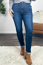 KanCan Brittany High Rise Cigarette Skinny Jean : Dark Wash