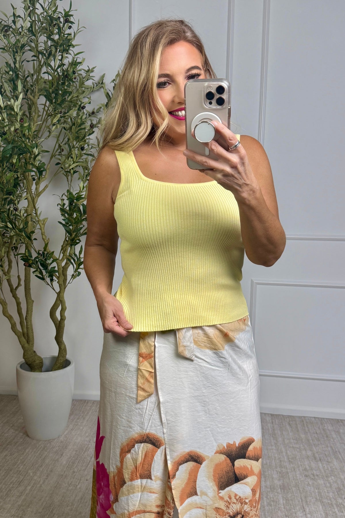 Mckinley Floral Wrap Maxi Skirt : Off White