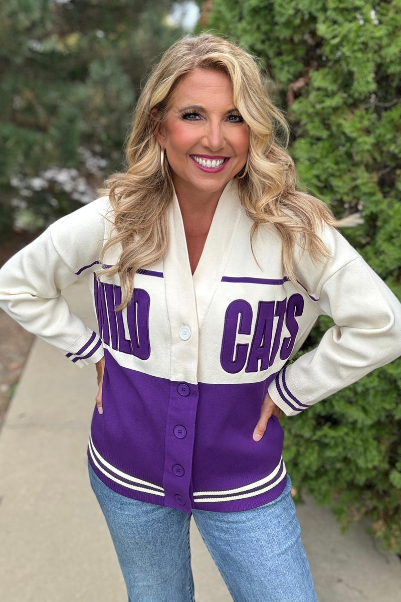 KSU Carley Card Lux Cardigan : Purple