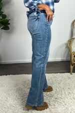 Judy Blue Giana Midrise Wide Leg Jean : Vintage Wash