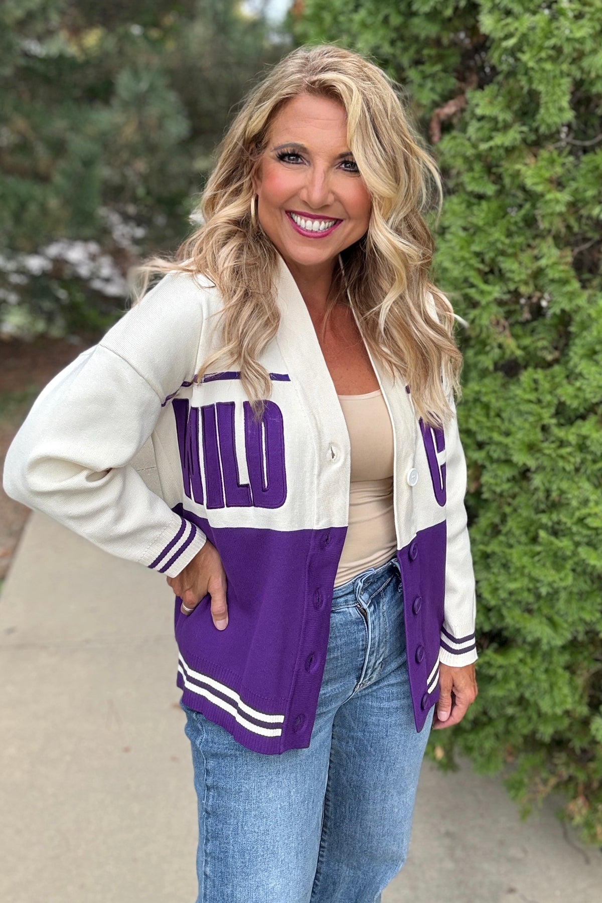 KSU Carley Card Lux Cardigan : Purple