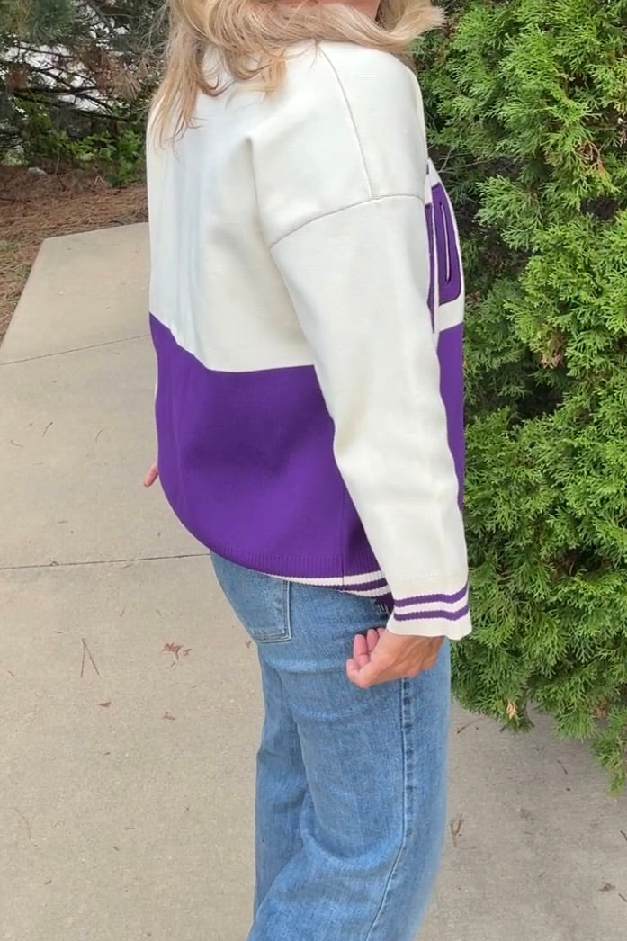 KSU Carley Card Lux Cardigan : Purple