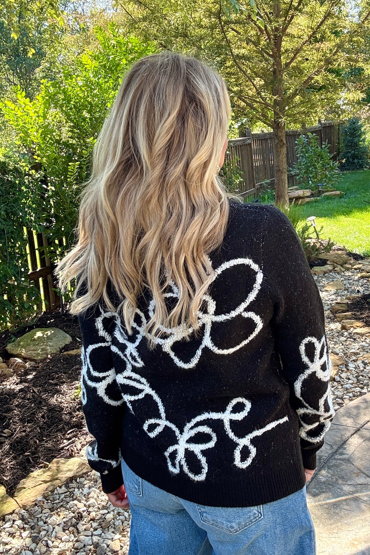Florrie Floral Top : Black