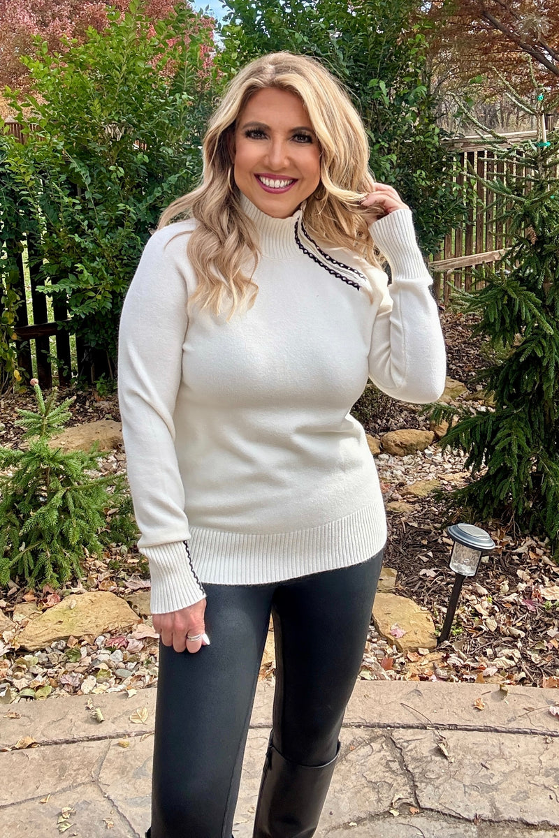 Charlie B Delphi Super Plush Sweater : Cream