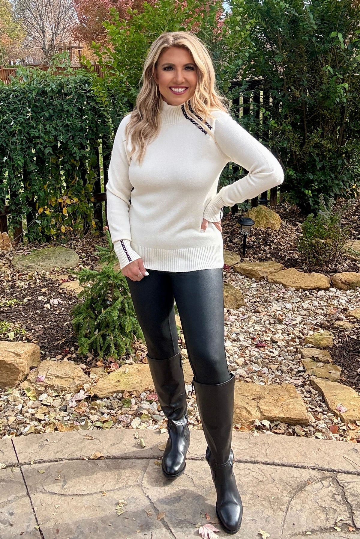 Charlie B Delphi Super Plush Sweater : Cream