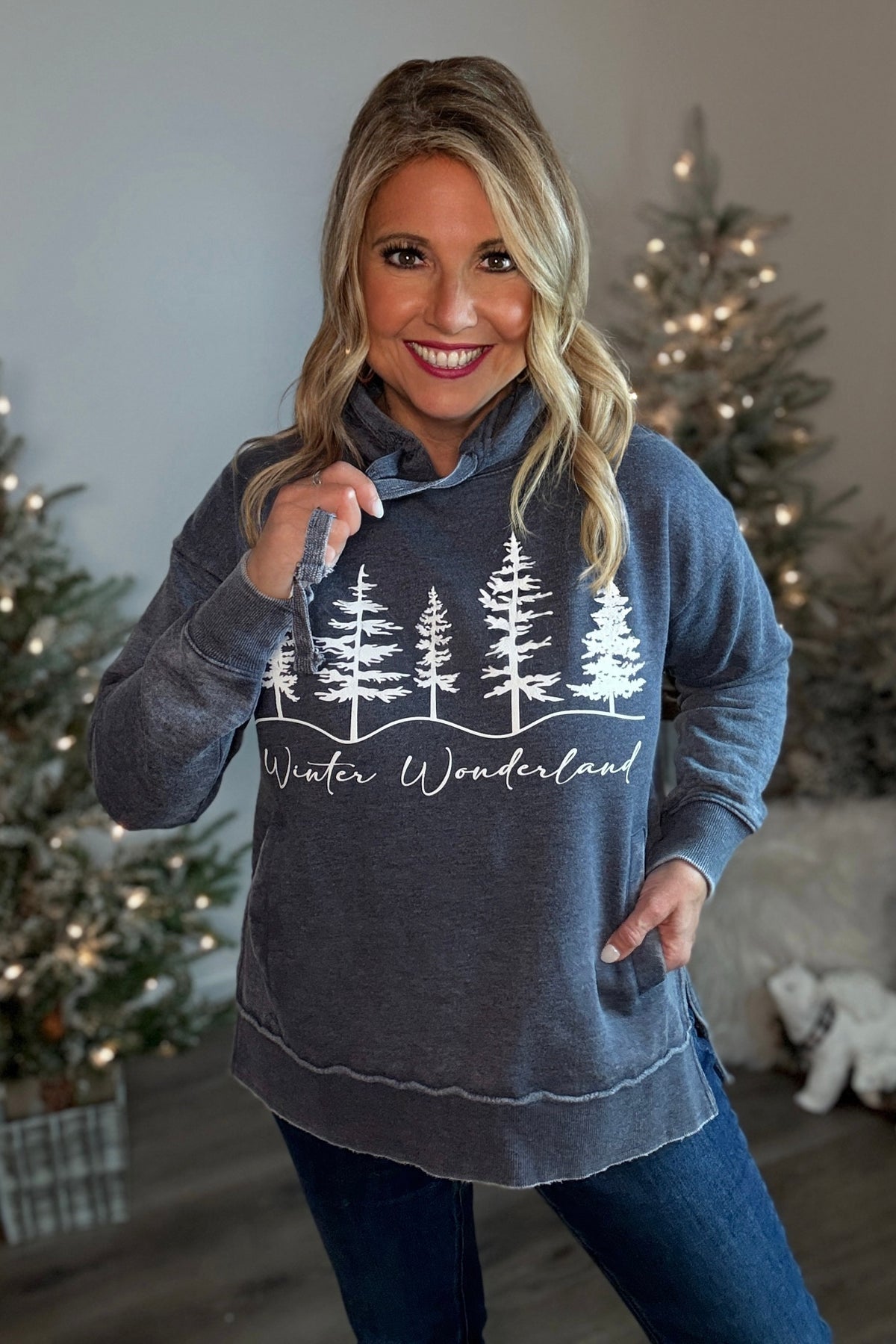 Winter Wonderland Hoodie : Navy