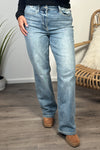 Judy Blue Nahdia Straight Jeans : Lt. Wash